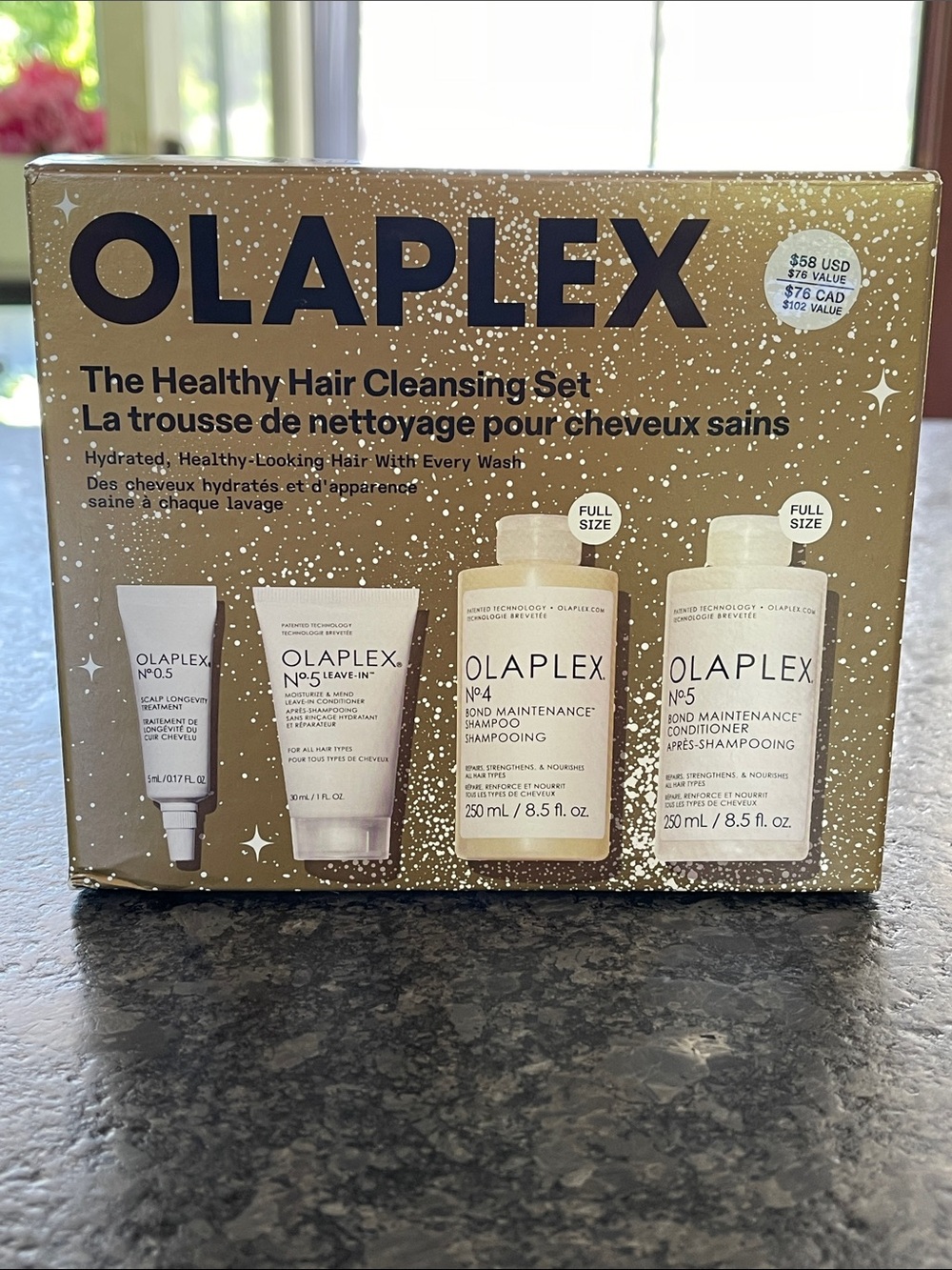 OLAPLEX The Healthy Hair Cleansing Set no. 0.5, 5 leave-in + no. 4 & 5 full size